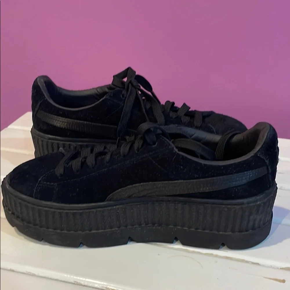 Puma x Fenty Black Sneakers with Suede Upper and Thick Sole - Picture 2 of 5